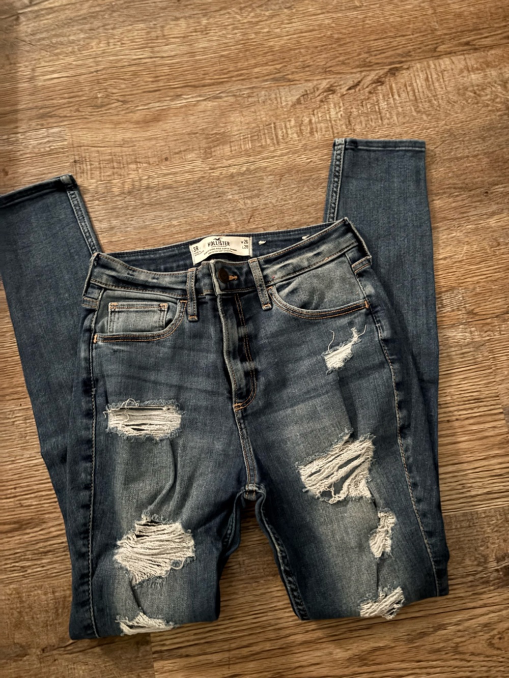 Hollister Distressed Dark Blue Women's Jeans